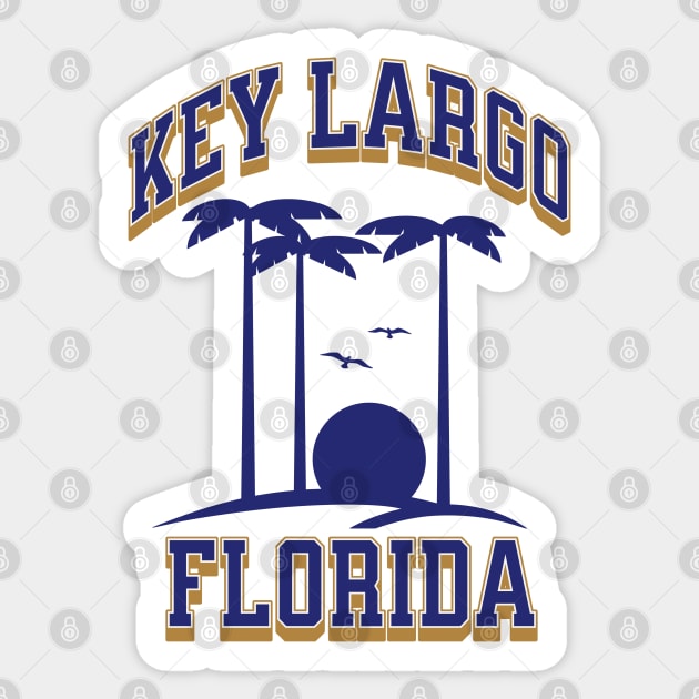 Key Largo Vacation Florida Keys Beach Trip Sticker by Delta V Art